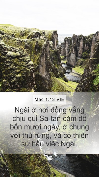 Mác 1:13 VIE Bible Verse Image