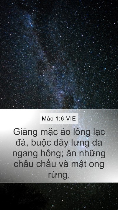 Mác 1:6 VIE Bible Verse Image
