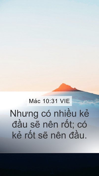 Mác 10:31 VIE Bible Verse Image