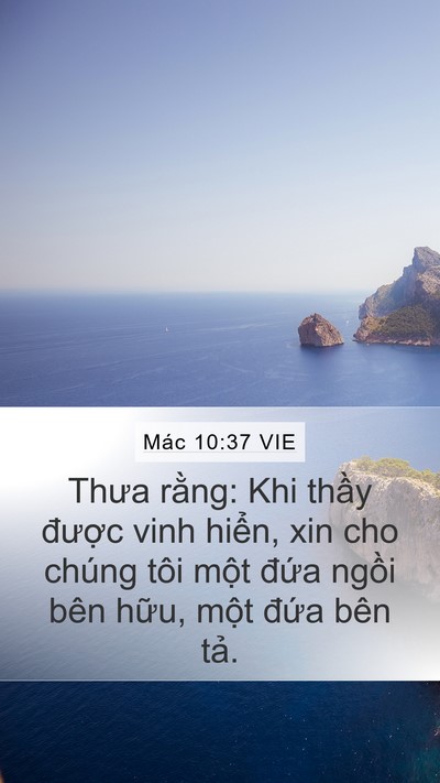 Mác 10:37 VIE Bible Verse Image