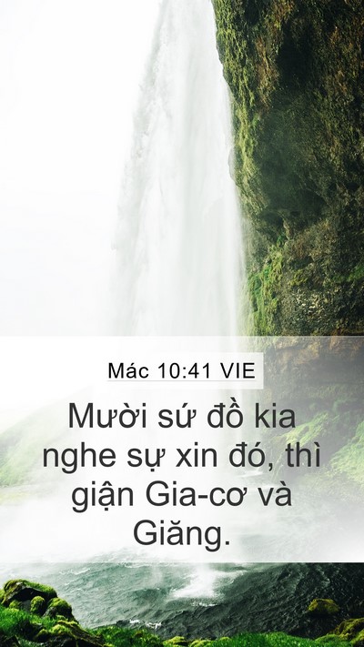 Mác 10:41 VIE Bible Verse Image
