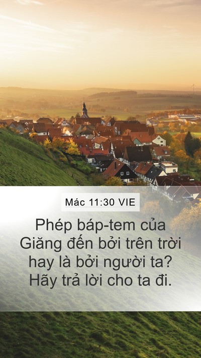 Mác 11:30 VIE Bible Verse Image