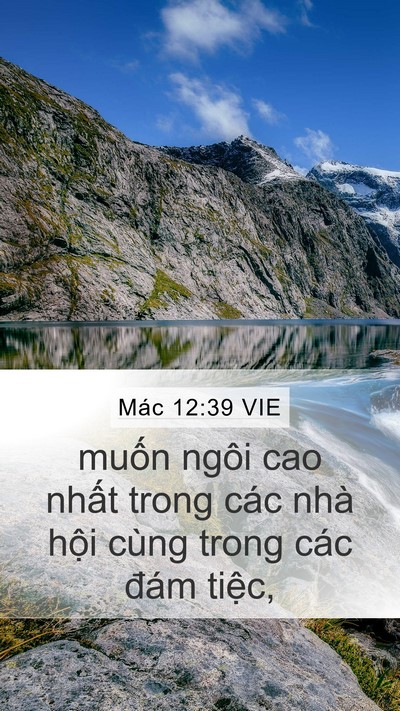 Mác 12:39 VIE Mobile Phone Wallpaper - muốn ngôi cao nhất trong các nhà hội - Mobile Bible Verse Wallpaper