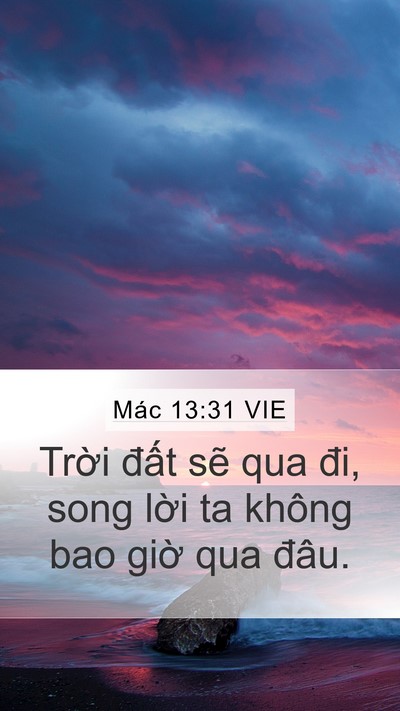 Mác 13:31 VIE Bible Verse Image