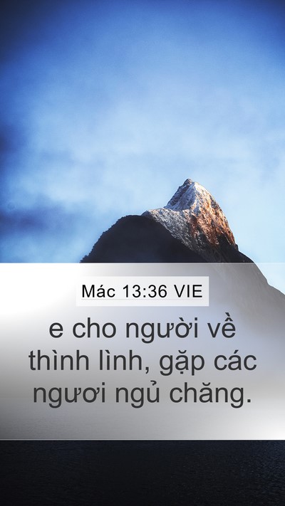 Mác 13:36 VIE Bible Verse Image