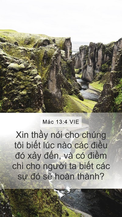 Mác 13:4 VIE Bible Verse Image
