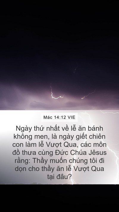 Mác 14:12 VIE Bible Verse Image