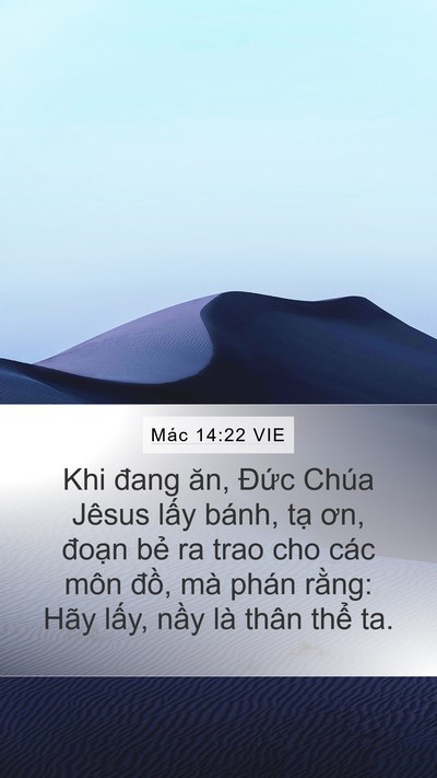 Mác 14:22 VIE Bible Verse Image