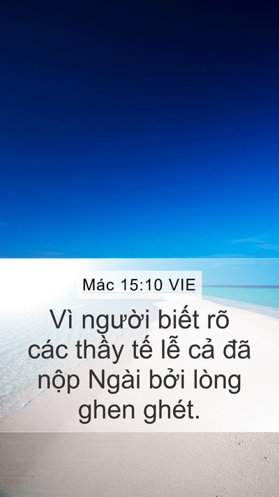 Mác 15:10 VIE Bible Verse Image