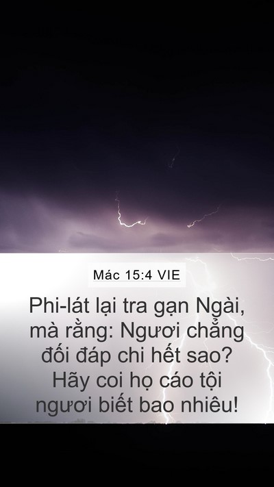 Mác 15:4 VIE Mobile Phone Wallpaper - Phi-lát lại tra gạn Ngài, mà rằng: - Mobile Bible Verse Wallpaper