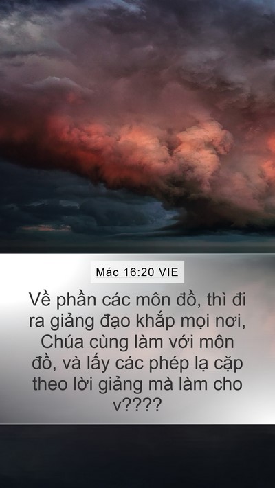 Mác 16:20 VIE Bible Verse Image