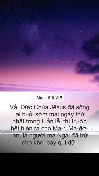 Mác 16:9 VIE Bible Verse Image