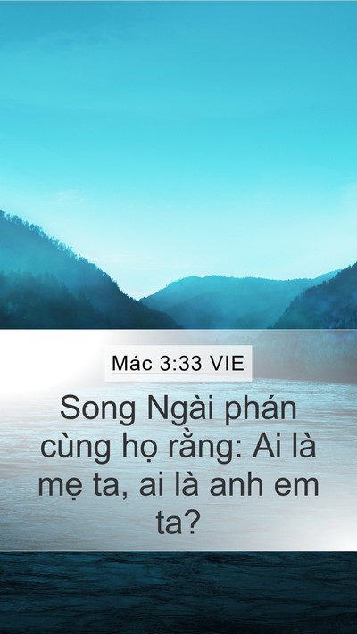 Mác 3:33 VIE Bible Verse Image