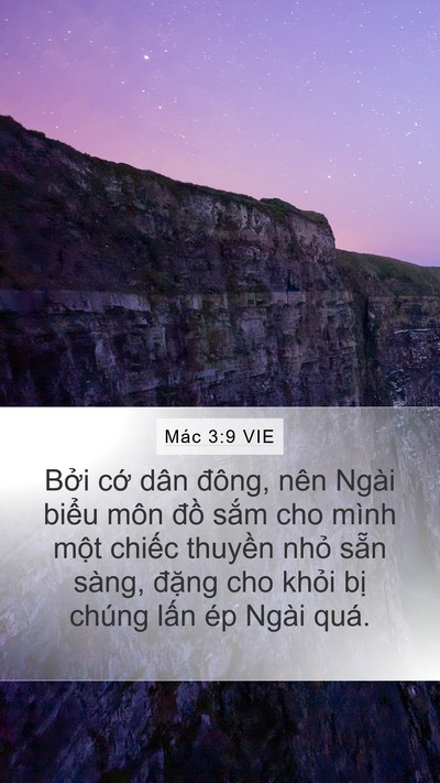 Mác 3:9 VIE Bible Verse Image