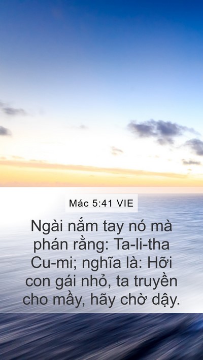 Mác 5:41 VIE Bible Verse Image