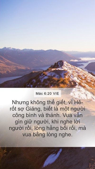 Mác 6:20 VIE Bible Verse Image
