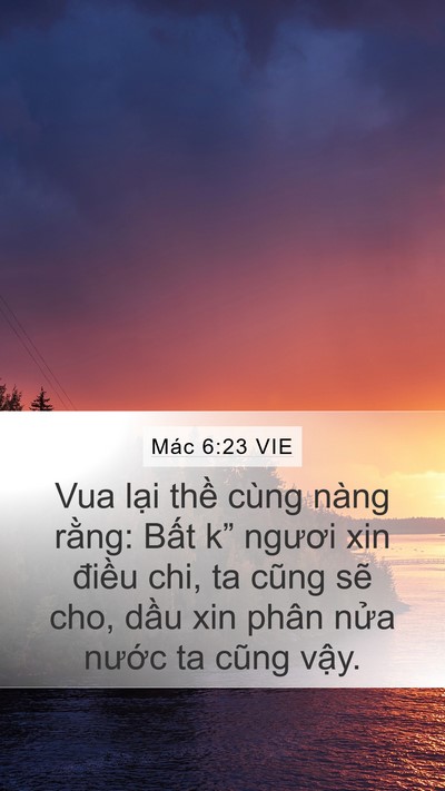 Mác 6:23 VIE Bible Verse Image