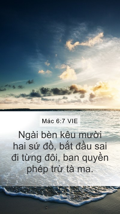 Mác 6:7 VIE Bible Verse Image