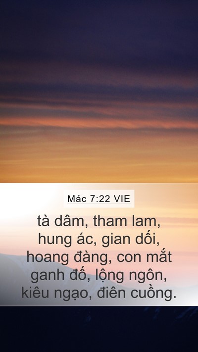 Mác 7:22 VIE Bible Verse Image