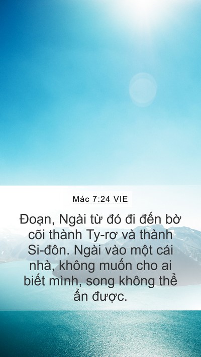 Mác 7:24 VIE Bible Verse Image