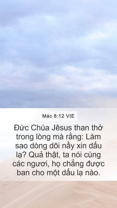 Mác 8:12 VIE Bible Verse Image