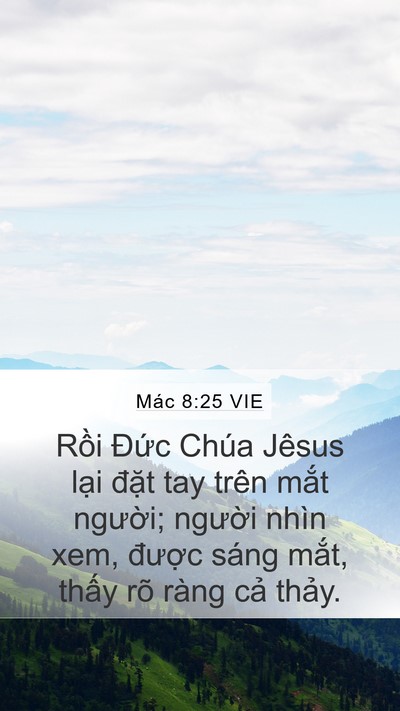 Mác 8:25 VIE Bible Verse Image