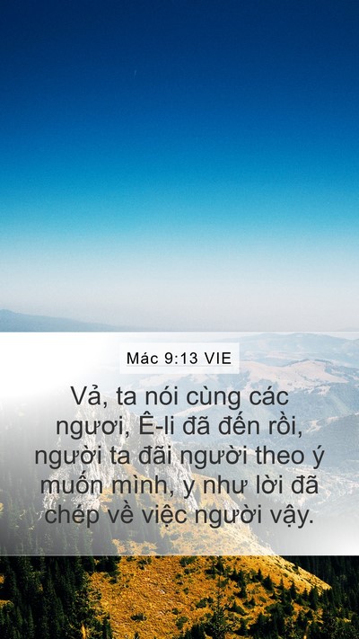 Mác 9:13 VIE Bible Verse Image