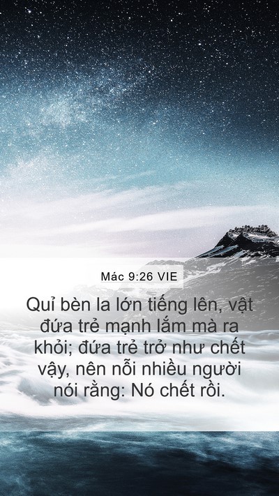 Mác 9:26 VIE Bible Verse Image