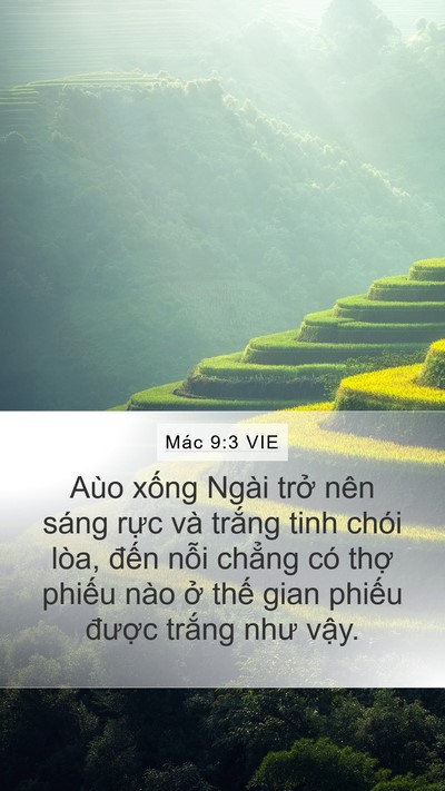 Mác 9:3 VIE Bible Verse Image
