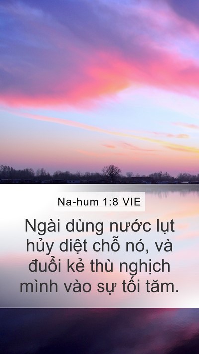 Na-hum 1:8 VIE Bible Verse Image