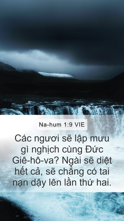 Na-hum 1:9 VIE Bible Verse Image