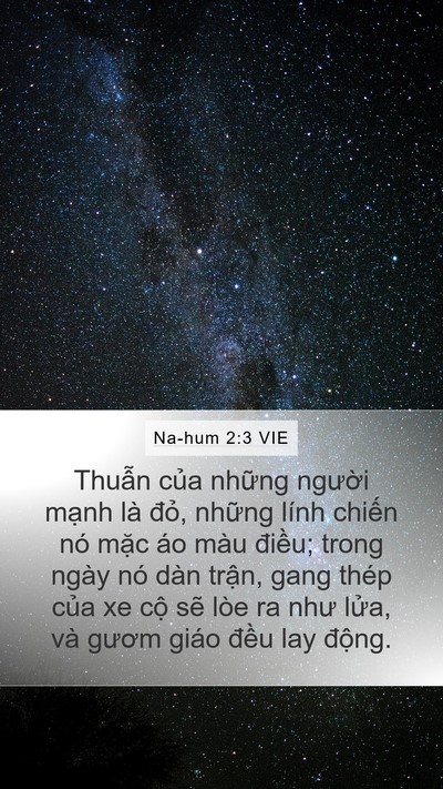 Na-hum 2:3 VIE Bible Verse Image