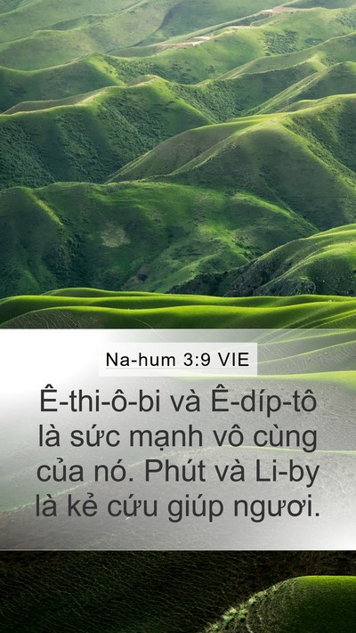 Na-hum 3:9 VIE Bible Verse Image