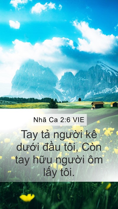 Nhã Ca 2:6 VIE Bible Verse Image