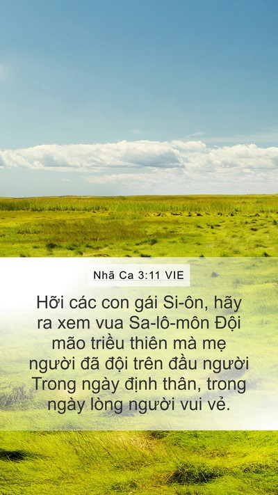 Nhã Ca 3:11 VIE Bible Verse Image