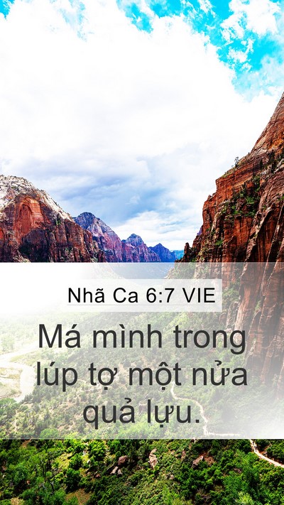 Nhã Ca 6:7 VIE Bible Verse Image