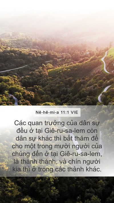 Nê-hê-mi-a 11:1 VIE Bible Verse Image