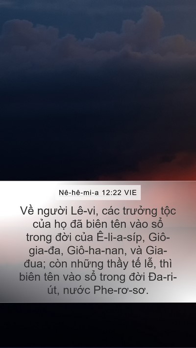 Nê-hê-mi-a 12:22 VIE Bible Verse Image