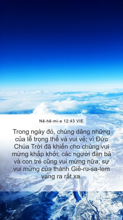 Nê-hê-mi-a 12:43 VIE Bible Verse Image