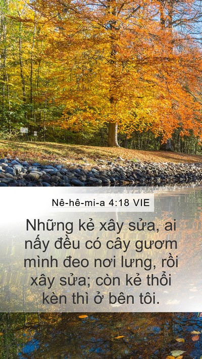 Nê-hê-mi-a 4:18 VIE Bible Verse Image