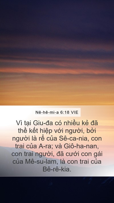 Nê-hê-mi-a 6:18 VIE Bible Verse Image
