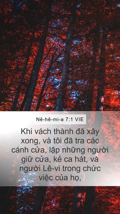 Nê-hê-mi-a 7:1 VIE Bible Verse Image