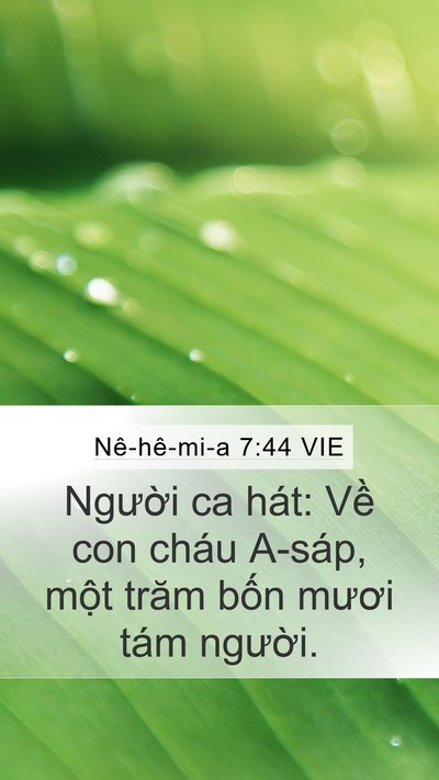 Nê-hê-mi-a 7:44 VIE Bible Verse Image