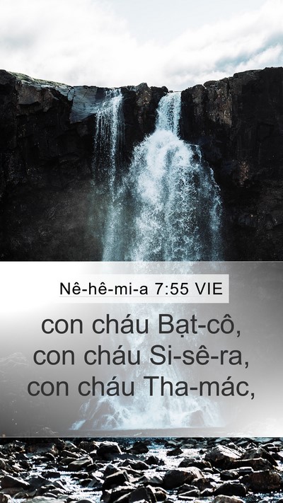 Nê-hê-mi-a 7:55 VIE Mobile Phone Wallpaper - con cháu Bạt-cô, con cháu Si-sê-ra, con - Mobile Bible Verse Wallpaper