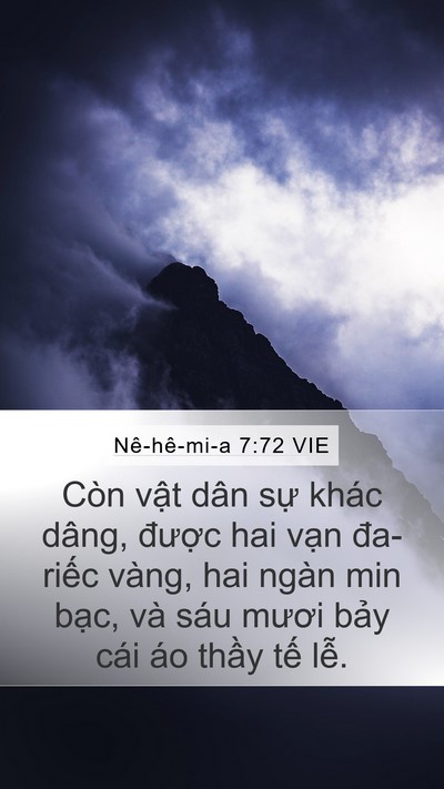 Nê-hê-mi-a 7:72 VIE Mobile Phone Wallpaper - Còn vật dân sự khác dâng, được hai - Mobile Bible Verse Wallpaper