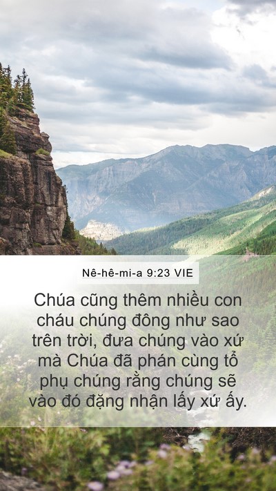 Nê-hê-mi-a 9:23 VIE Bible Verse Image