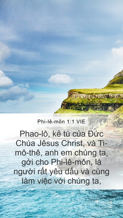 Phi-lê-môn 1:1 VIE Mobile Phone Wallpaper - Phao-lô, kẻ tù của Đức Chúa Jêsus - Mobile Bible Verse Wallpaper