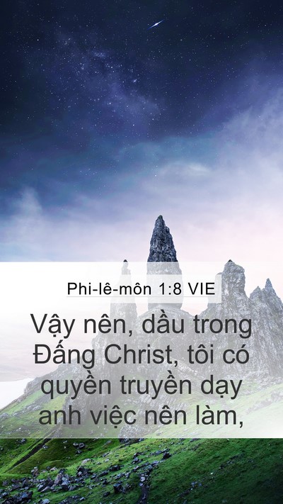 Phi-lê-môn 1:8 VIE Mobile Phone Wallpaper - Vậy nên, dầu trong Đấng Christ, tôi có - Mobile Bible Verse Wallpaper
