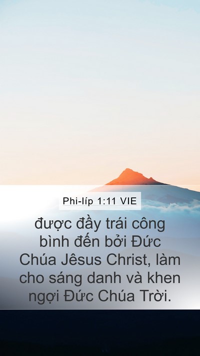 Phi-líp 1:11 VIE Mobile Phone Wallpaper - được đầy trái công bình đến bởi - Mobile Bible Verse Wallpaper