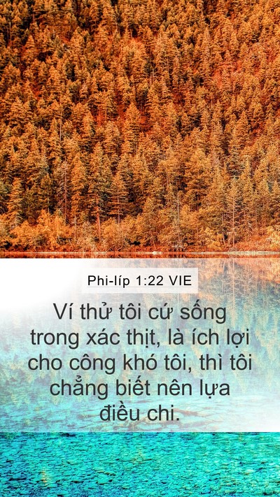 Phi-líp 1:22 VIE Mobile Phone Wallpaper - Ví thử tôi cứ sống trong xác thịt, là - Mobile Bible Verse Wallpaper